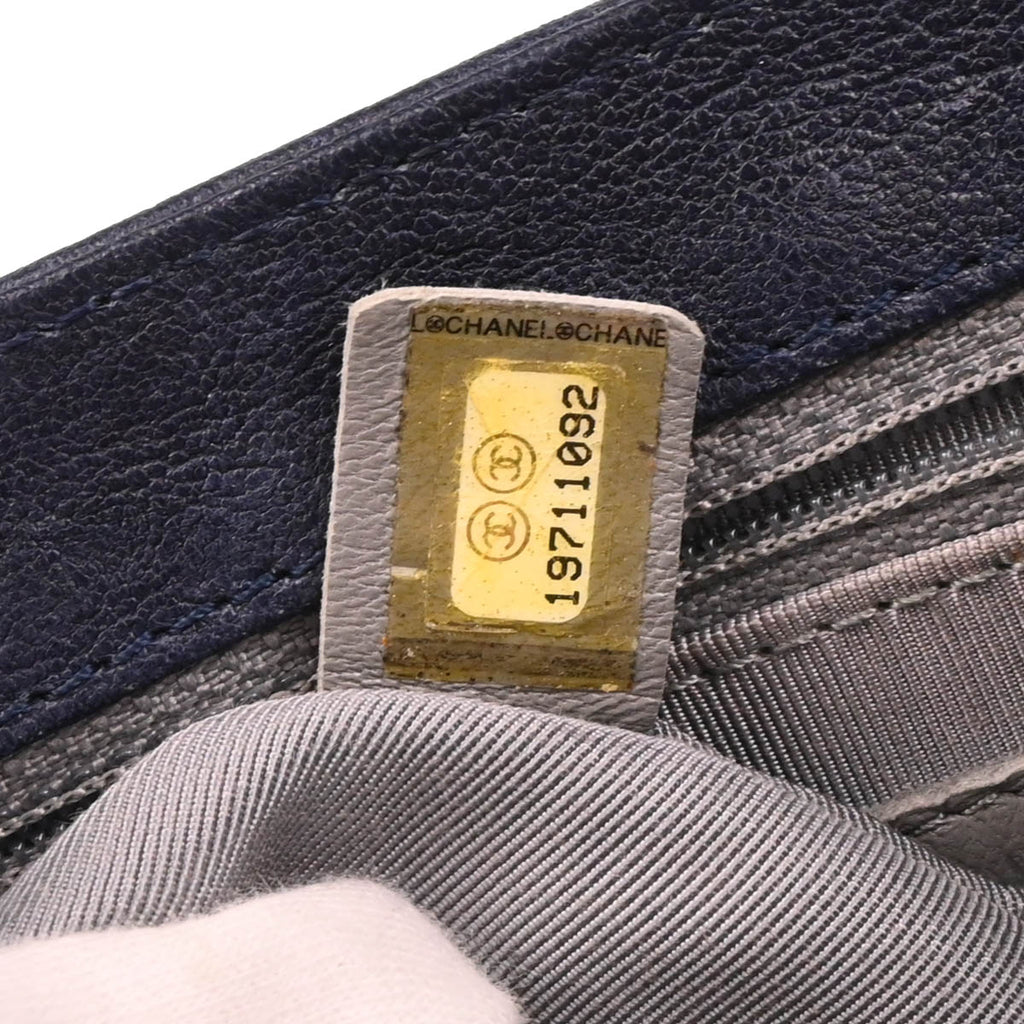 Chanel 2014 Navy Calfskin Chain Around Shoulder Bag