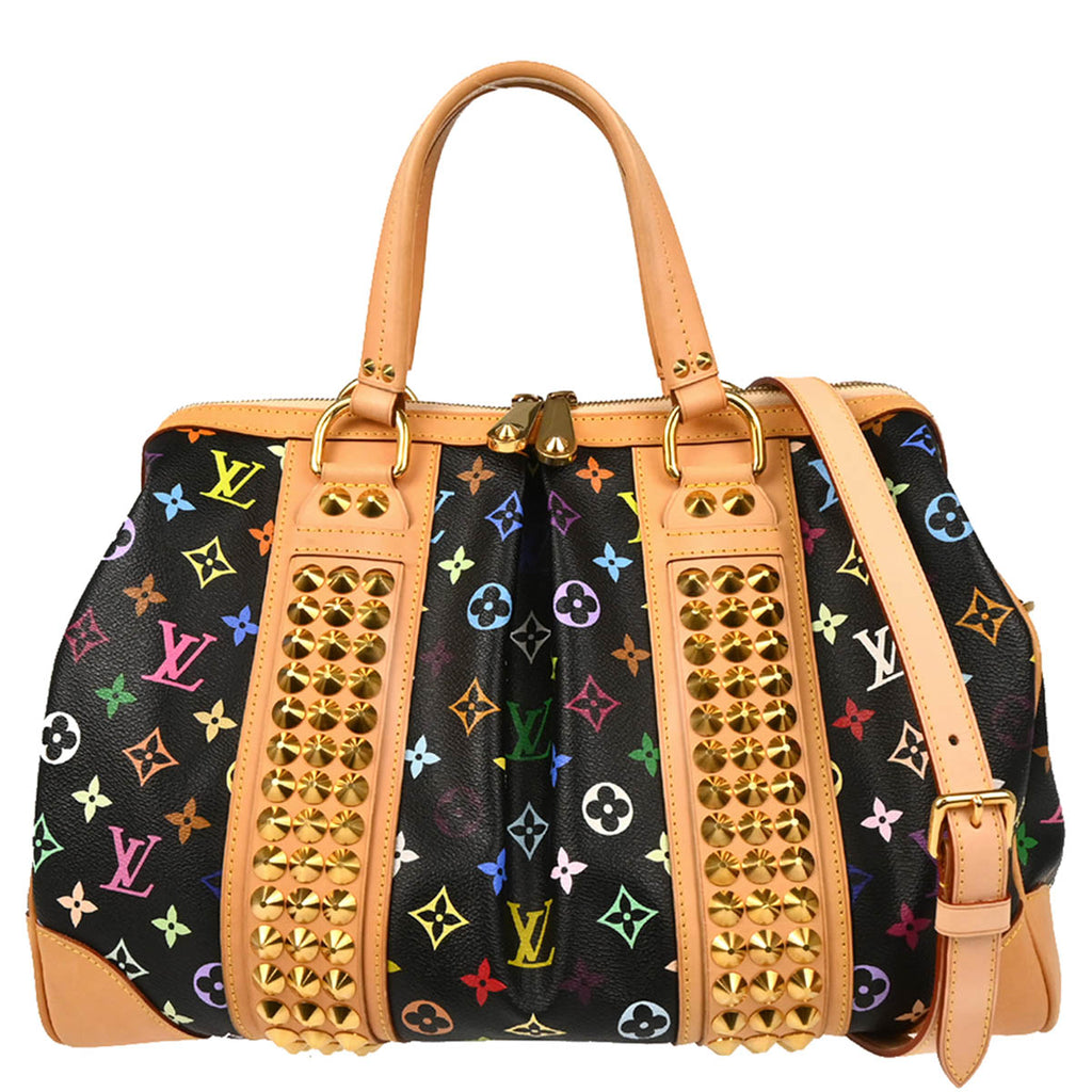 Louis Vuitton 2010 Black Multicolor Courtney GM Handbag M40261