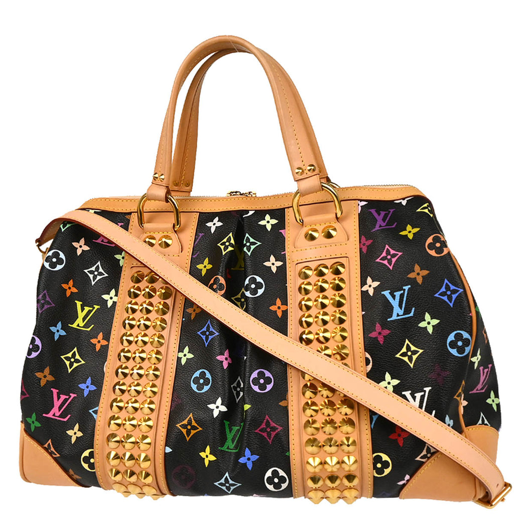 Louis Vuitton 2010 Black Multicolor Courtney GM Handbag M40261