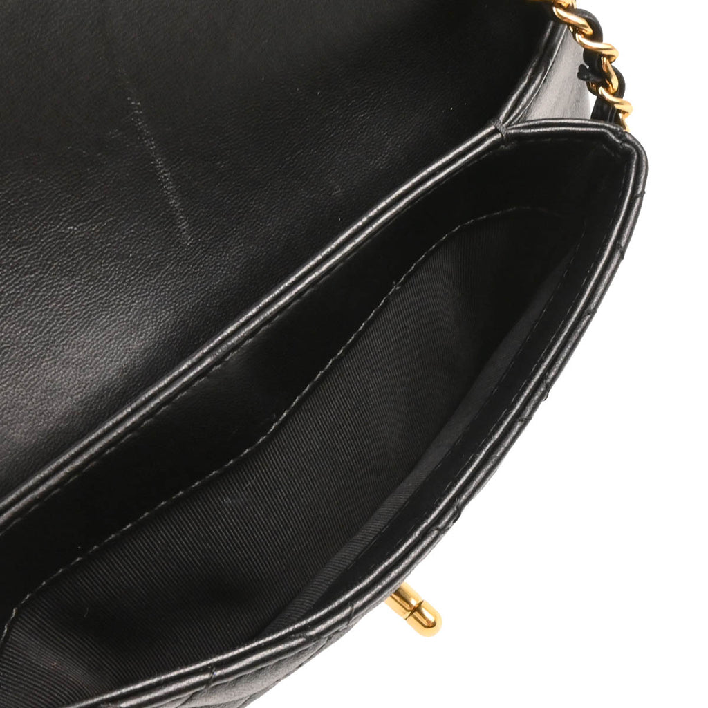 Chanel 2017 Black Lambskin Unchained Flap 2way Shoulder Handbag