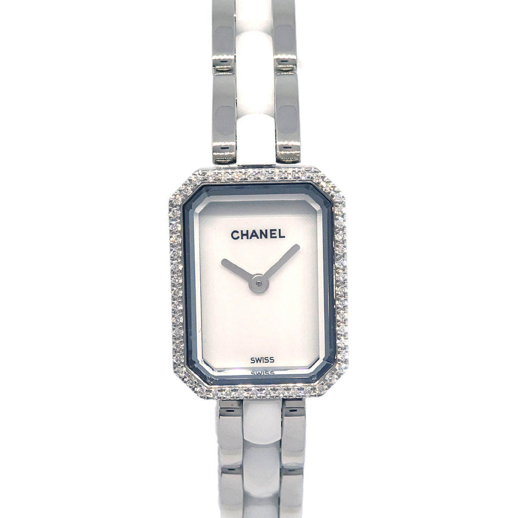 Chanel Premiere Quartz Watch Ceramic SS Diamond