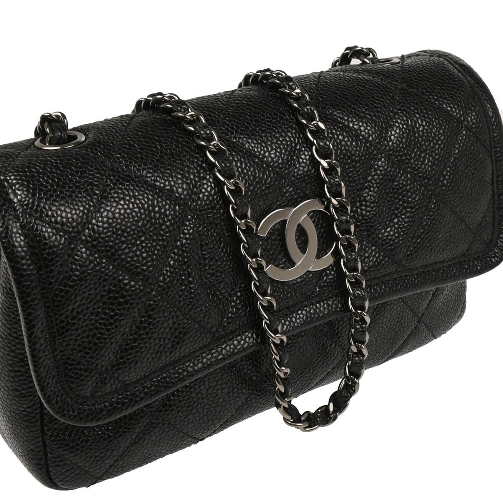 Chanel 2014-2015 Black Caviar Shoulder Bag