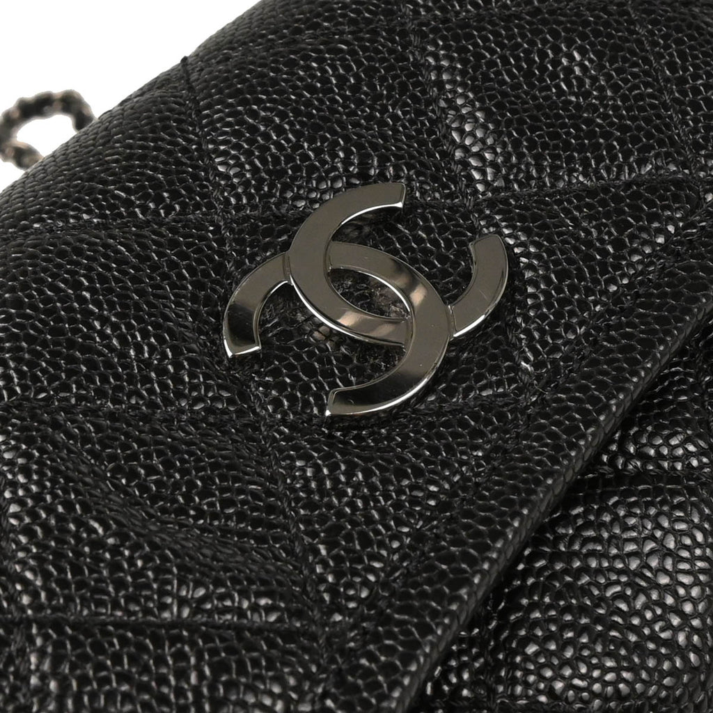 Chanel 2014-2015 Black Caviar Shoulder Bag