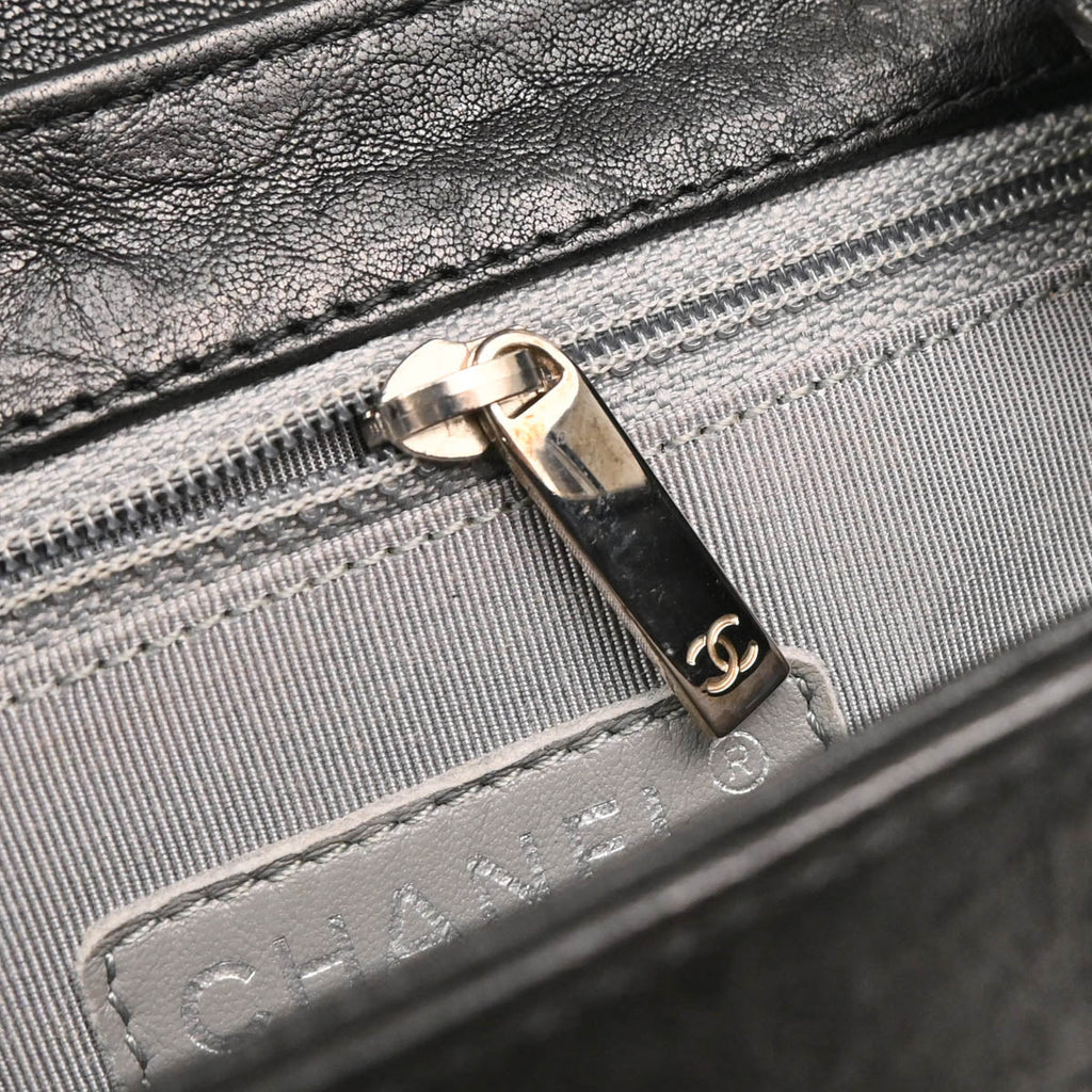 Chanel 2014 Black Calfskin Chain Around Shoulder Bag