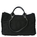 Chanel 2018 Black Canvas Small Deauville 2way Shoulder Tote Bag