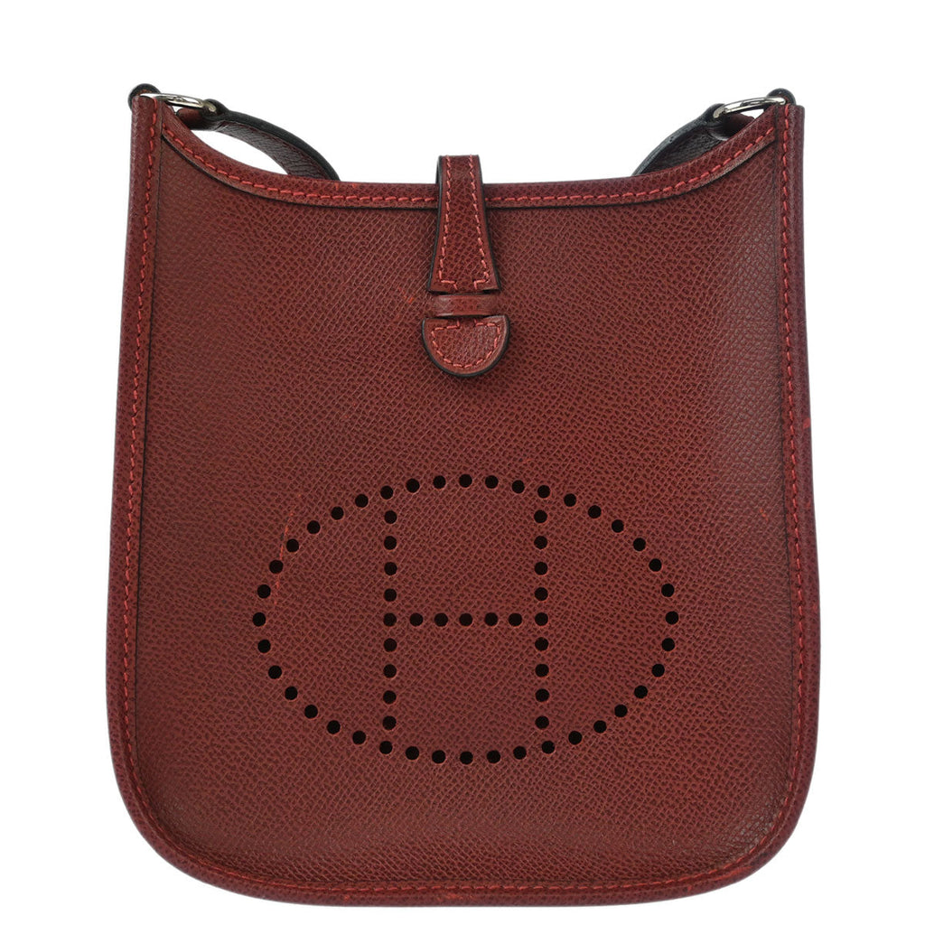 Hermes 2011 Rouge H Epsom Evelyne TPM Shoulder Bag