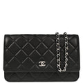 Chanel 2016-2017 Black Lambskin Classic WOC Wallet On Chain