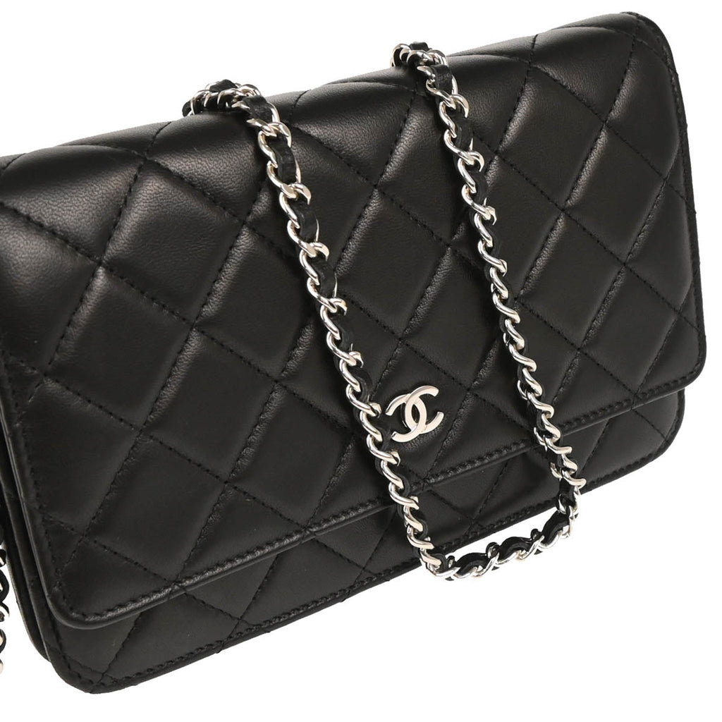 Chanel 2016-2017 Black Lambskin Classic WOC Wallet On Chain