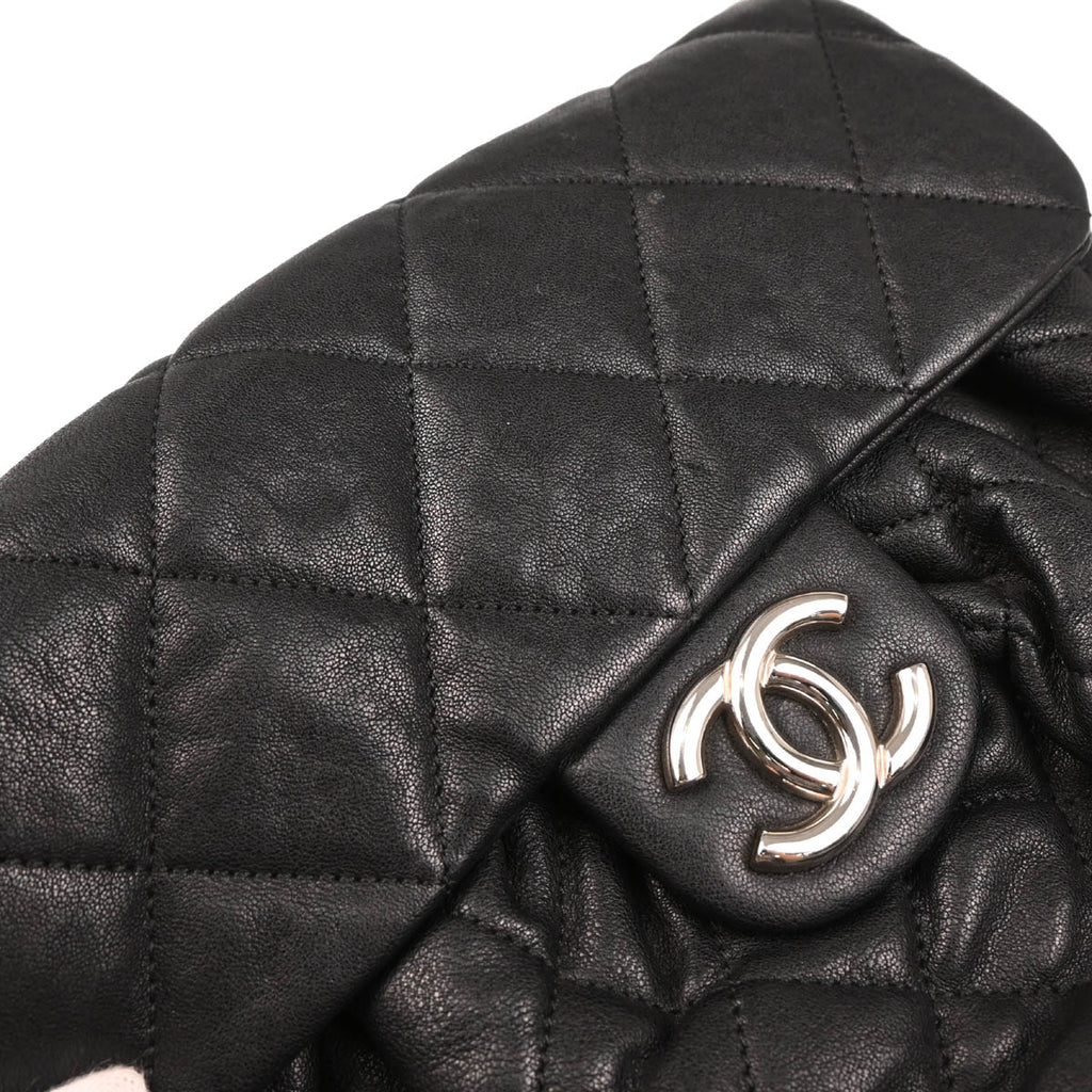 Chanel 2013-2014 Black Calfskin Chain Around Shoulder Bag