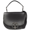 Chanel 2019 Gray Silver Caviar Coco Curve 2way Shoulder Handbag