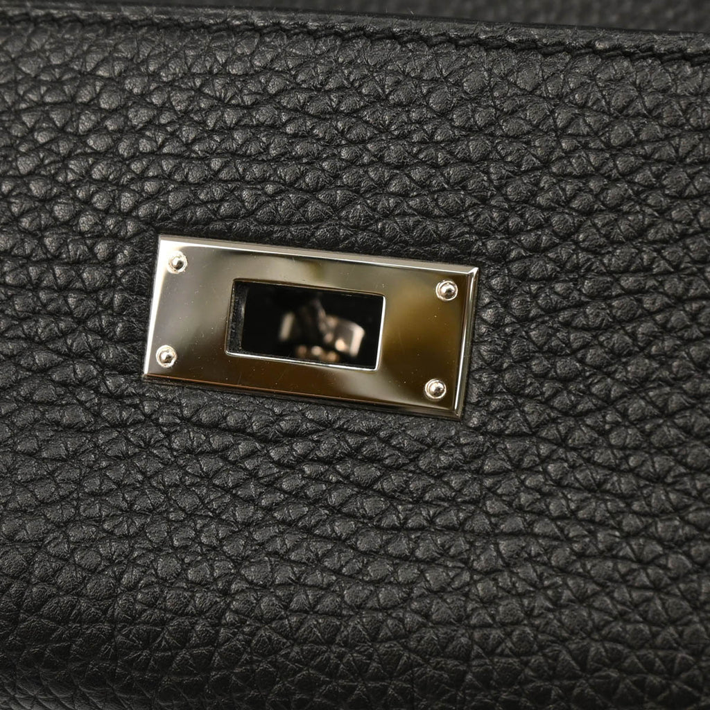 Hermes Black Taurillon Clemence Kelly 32 Retourne 2way Shoulder Handbag