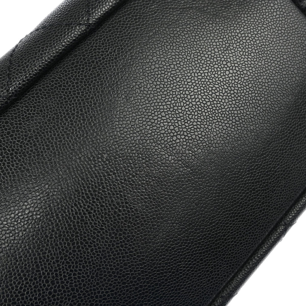 Chanel 2014 Black Caviar Shopping Fever Tote Handbag