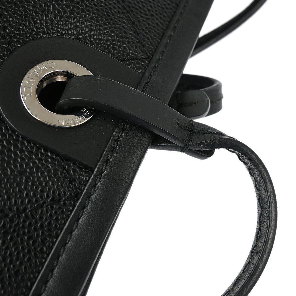 Chanel 2014 Black Caviar Shopping Fever Tote Handbag