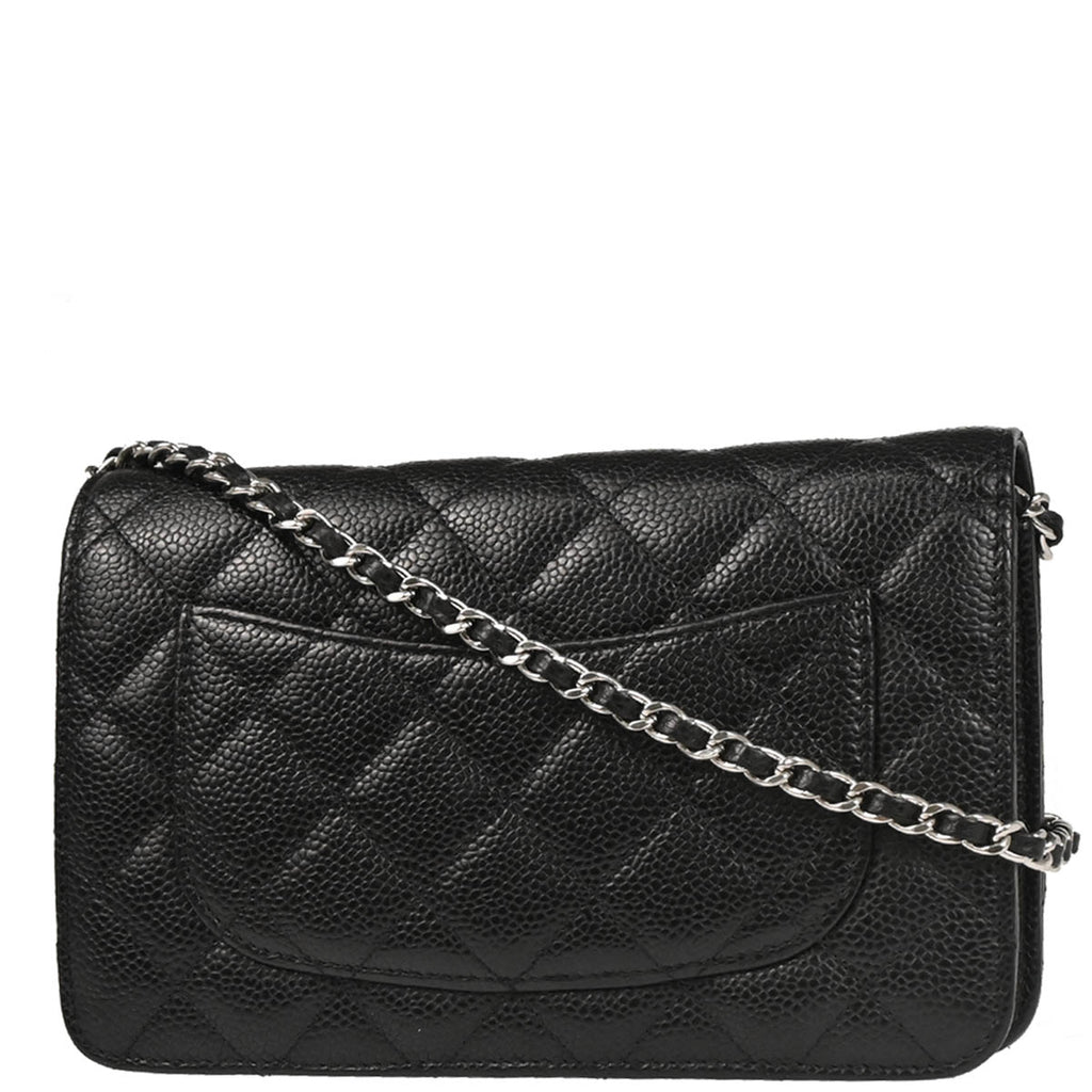 Chanel 2019 Black Caviar Classic WOC Wallet On Chain