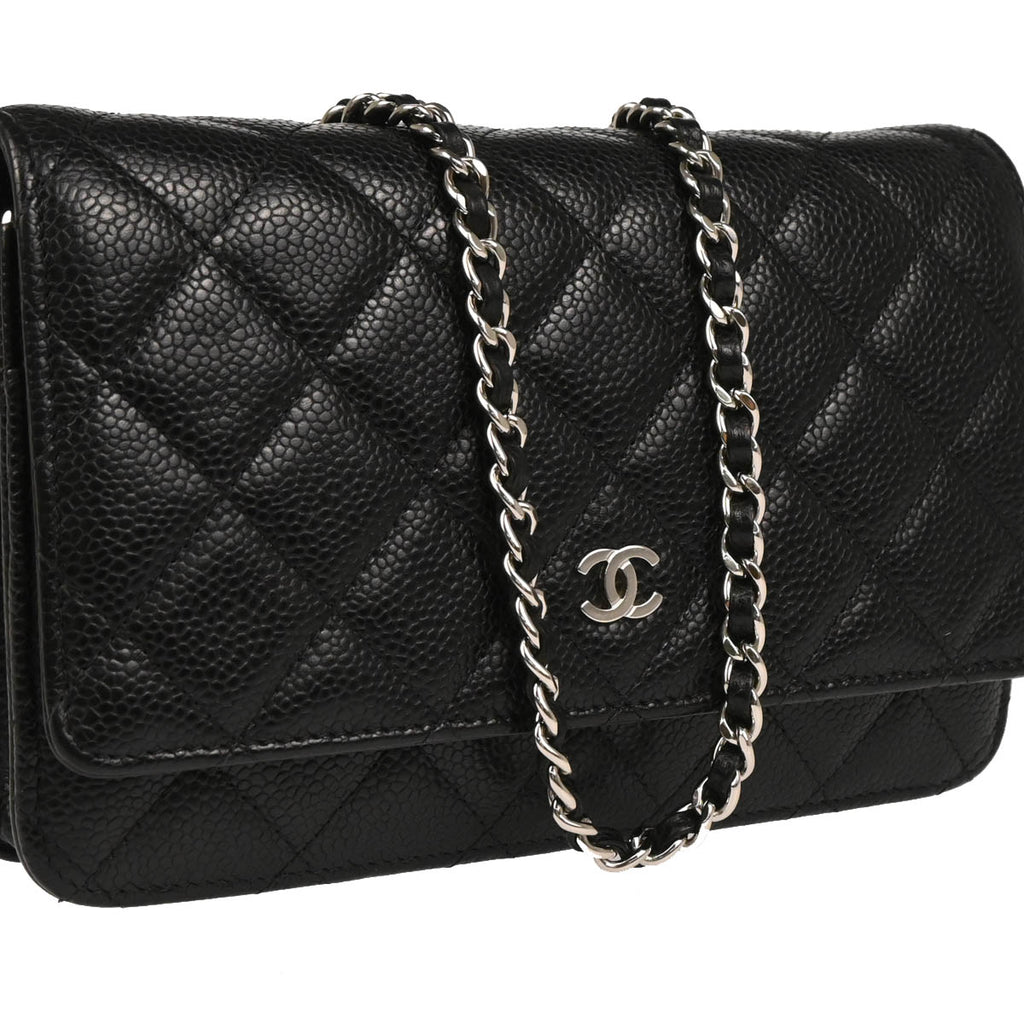 Chanel 2019 Black Caviar Classic WOC Wallet On Chain