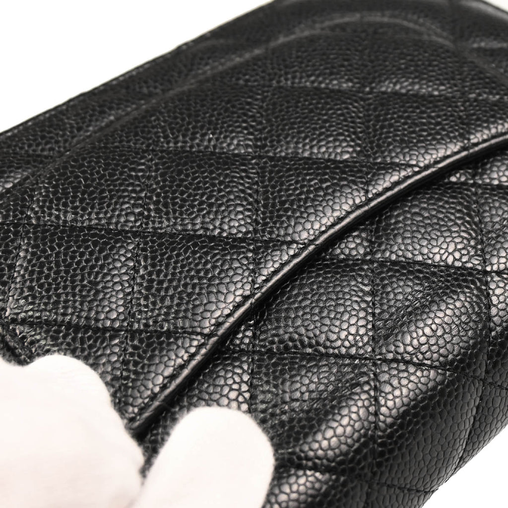 Chanel 2019 Black Caviar Classic WOC Wallet On Chain