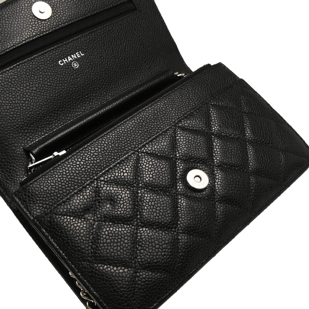 Chanel 2019 Black Caviar Classic WOC Wallet On Chain