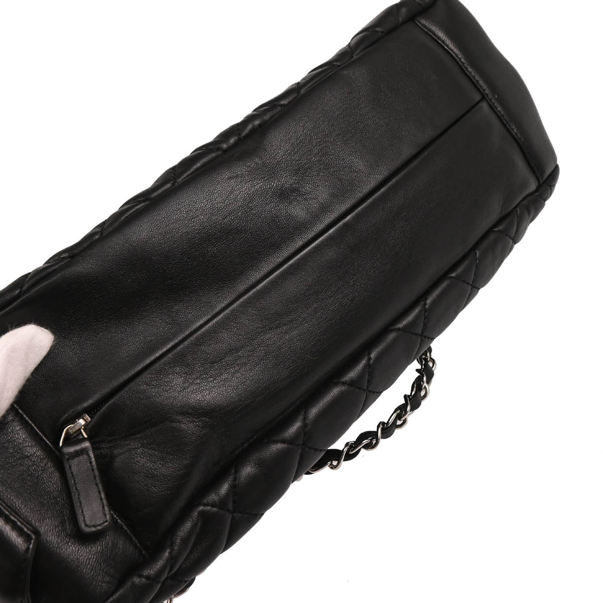 Chanel 2010-2011 Black Lambskin Mademoiselle Lock Shoulder Bag