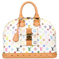 Louis Vuitton White Monogram Multicolor Alma GM Handbag M40441