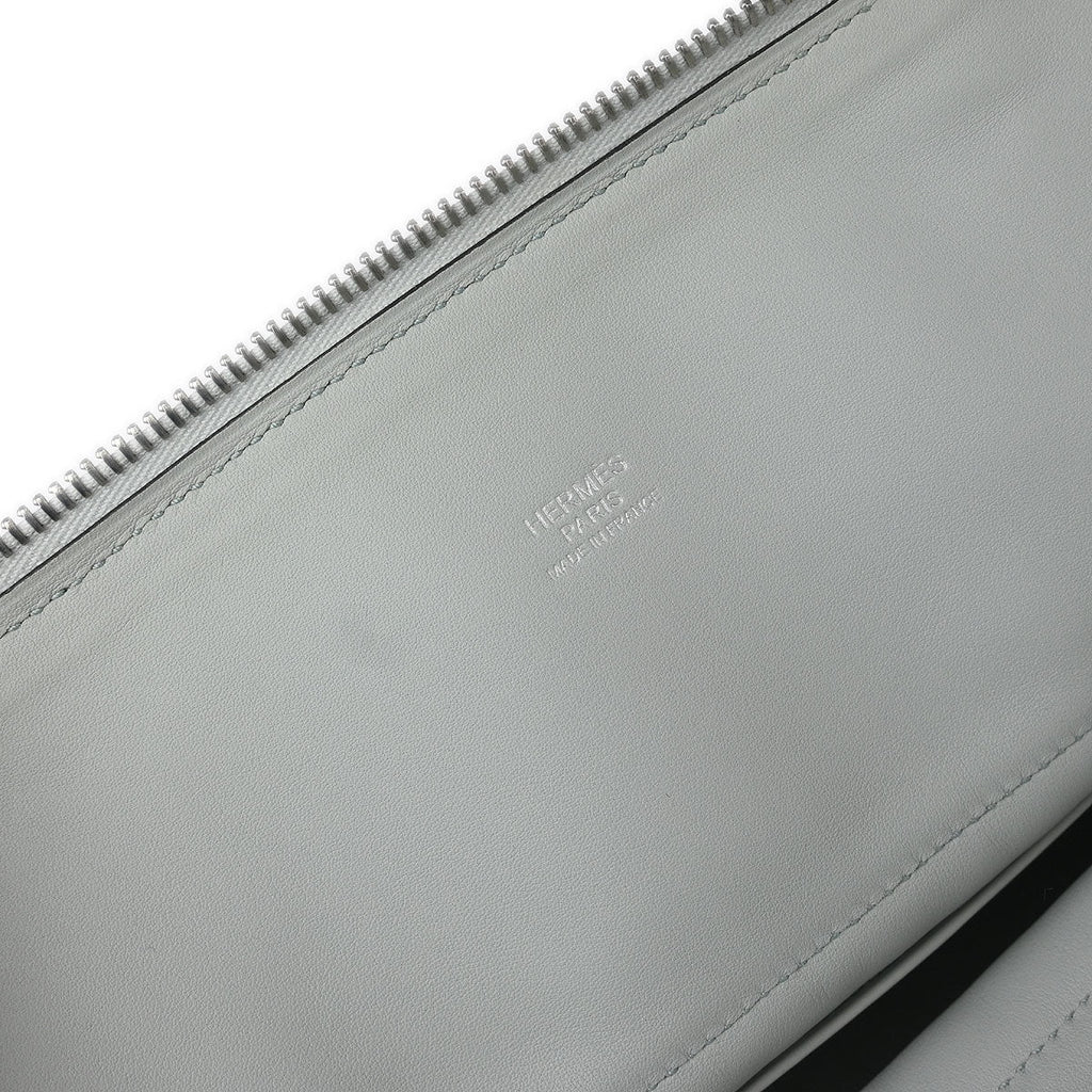 Hermes 2019 Blue Pale Taurillon Clemence Bolide 31 2way Shoulder Handbag