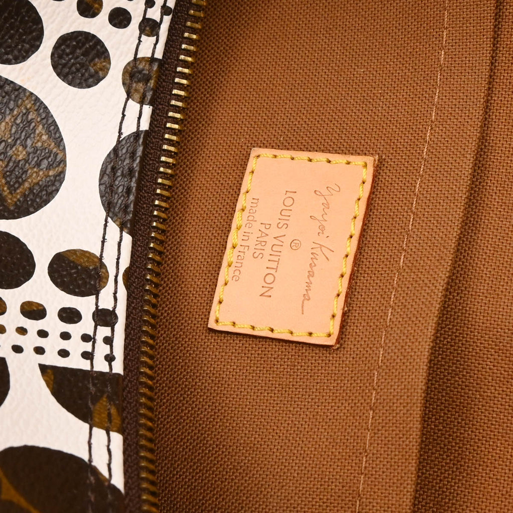 Louis Vuitton Yayoi Kusama 2012 White Pumpkin Dot Papillon 30 Handbag M40687