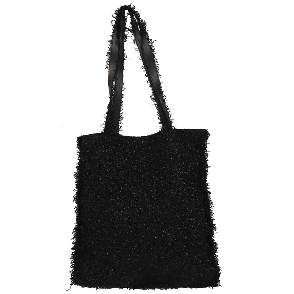 Chanel 2017-2018 Black Tweed Rocket Shoulder Tote Bag