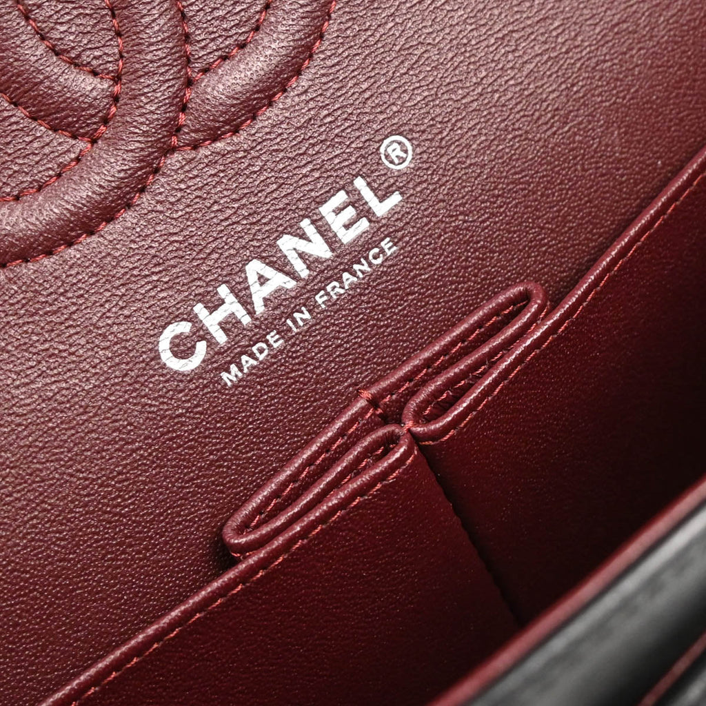Chanel 2019 Black Lambskin Small Classic Double Flap Shoulder Bag