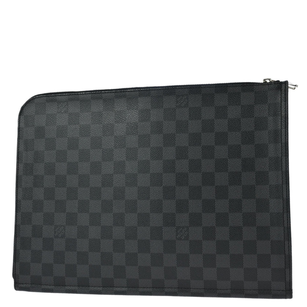 Louis Vuitton 2012 Damier Graphite Poche Documents Clutch Bag N48247
