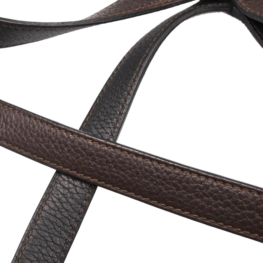 Hermes Chocolat Black Taurillon Double Sens 36 Reversible Tote Handbag