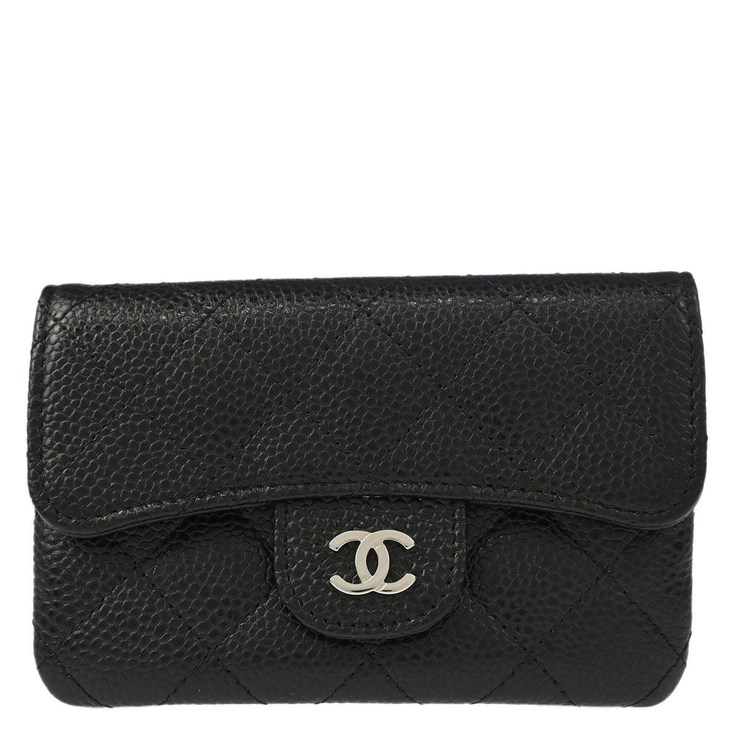 Chanel 2013-2014 Black Caviar Coin Purse Wallet