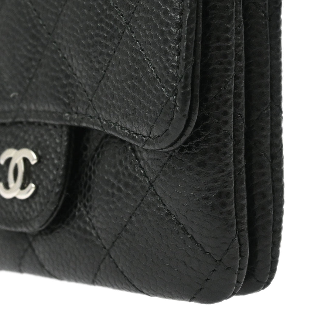 Chanel 2013-2014 Black Caviar Coin Purse Wallet