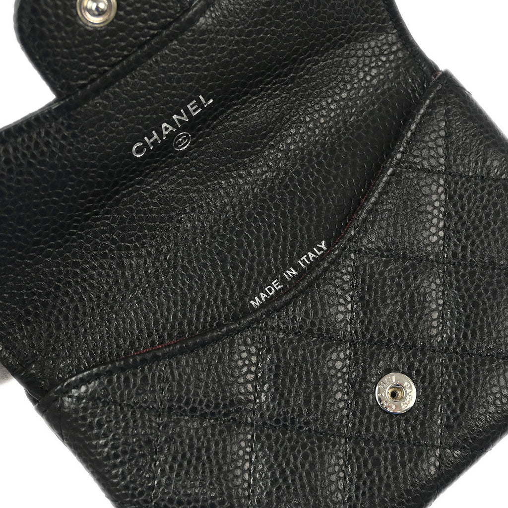 Chanel 2013-2014 Black Caviar Coin Purse Wallet