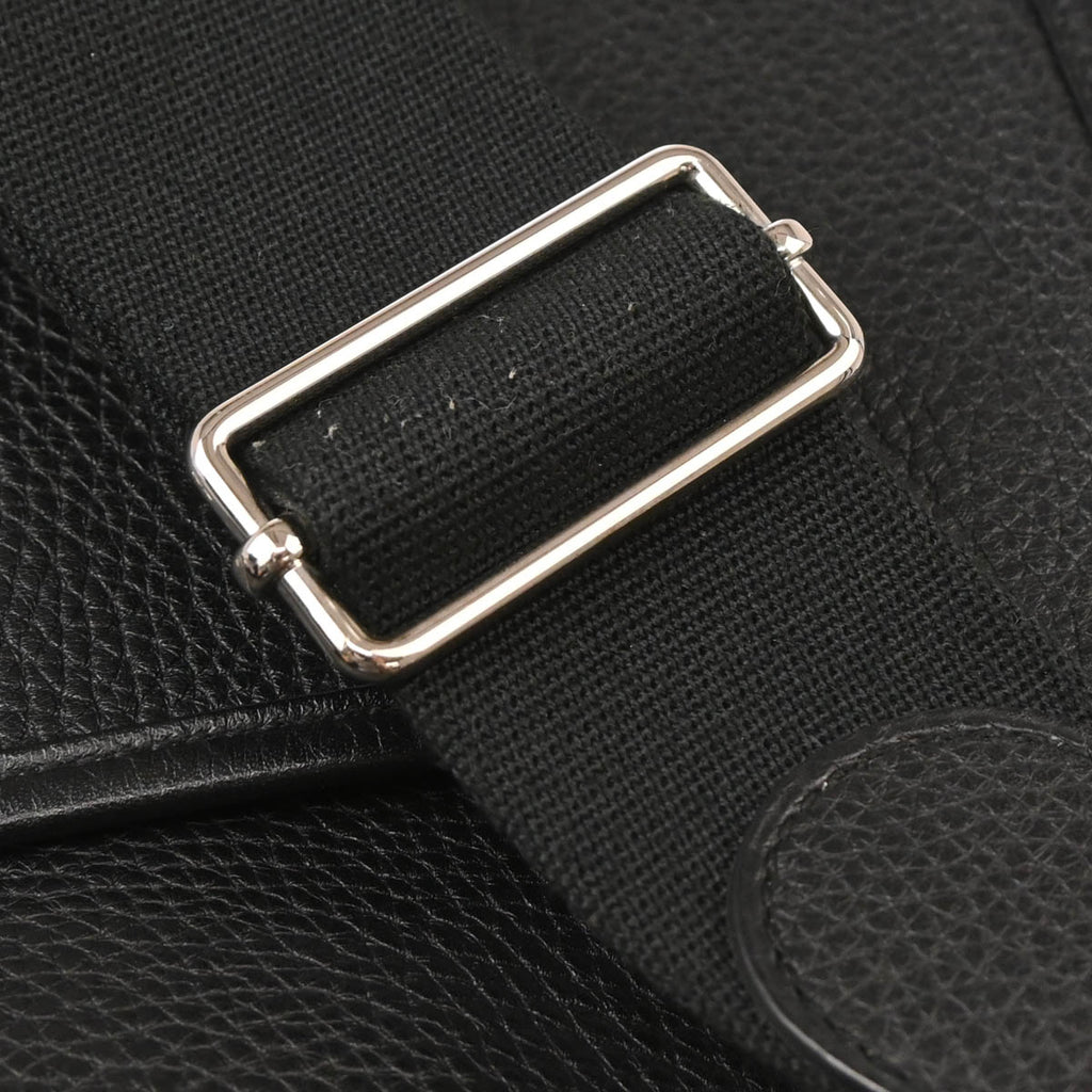 Hermes 2015 Black Taurillon Clemence Evelyne 3 GM Shoulder Bag