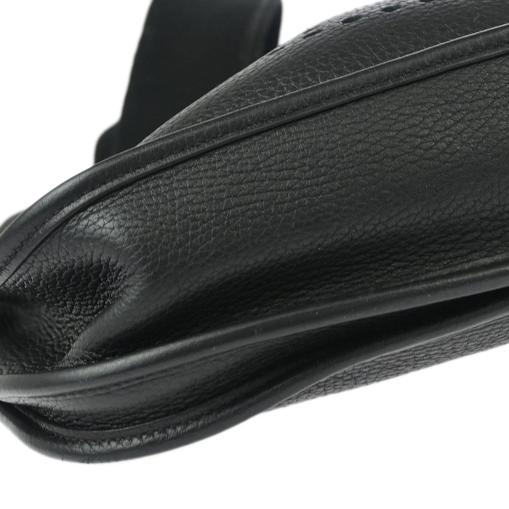 Hermes 2017 Black Taurillon Clemence Evelyne 3 29 PM Shoulder Bag