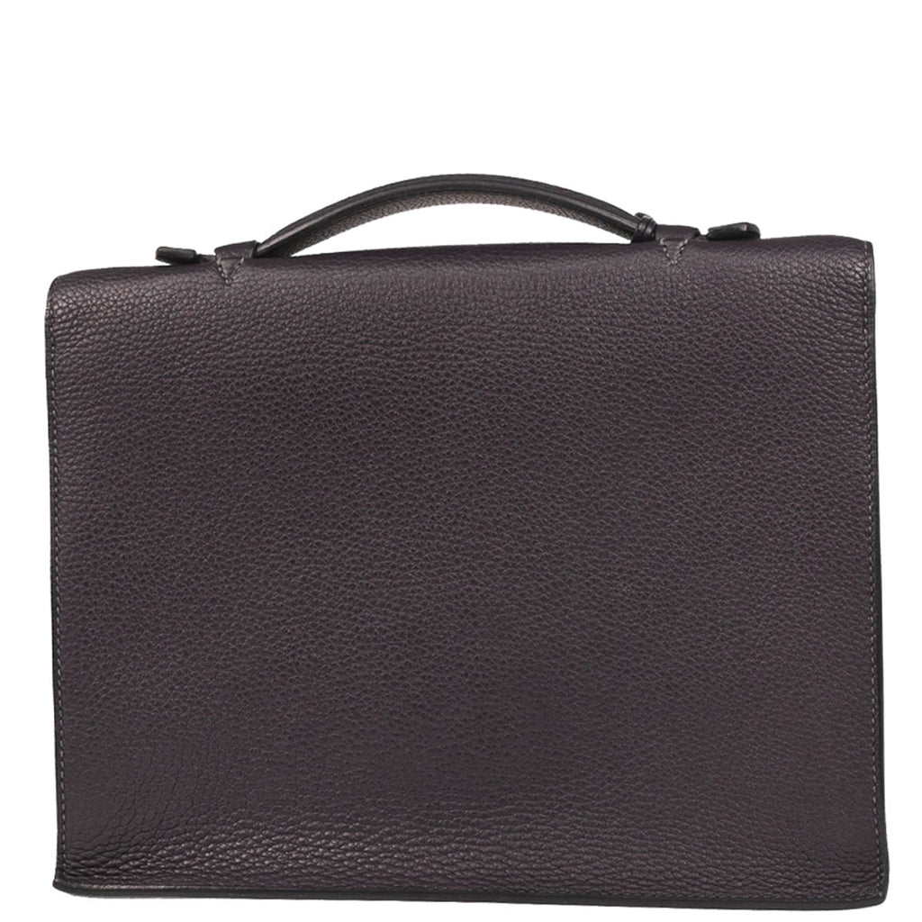 Hermes 2013 Blue Indigo Etain Togo Verso Sac a Depeches 27 Briefcase Handbag