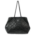 Chanel 2010-2011 Black Caviar Cells Tote Handbag