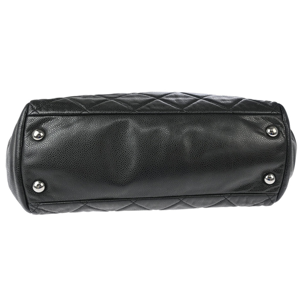 Chanel 2010-2011 Black Caviar Cells Tote Handbag
