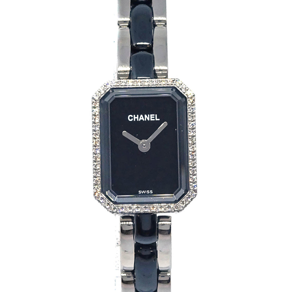 Chanel Premiere H2163 Quartz Watch Ceramic SS Diamond