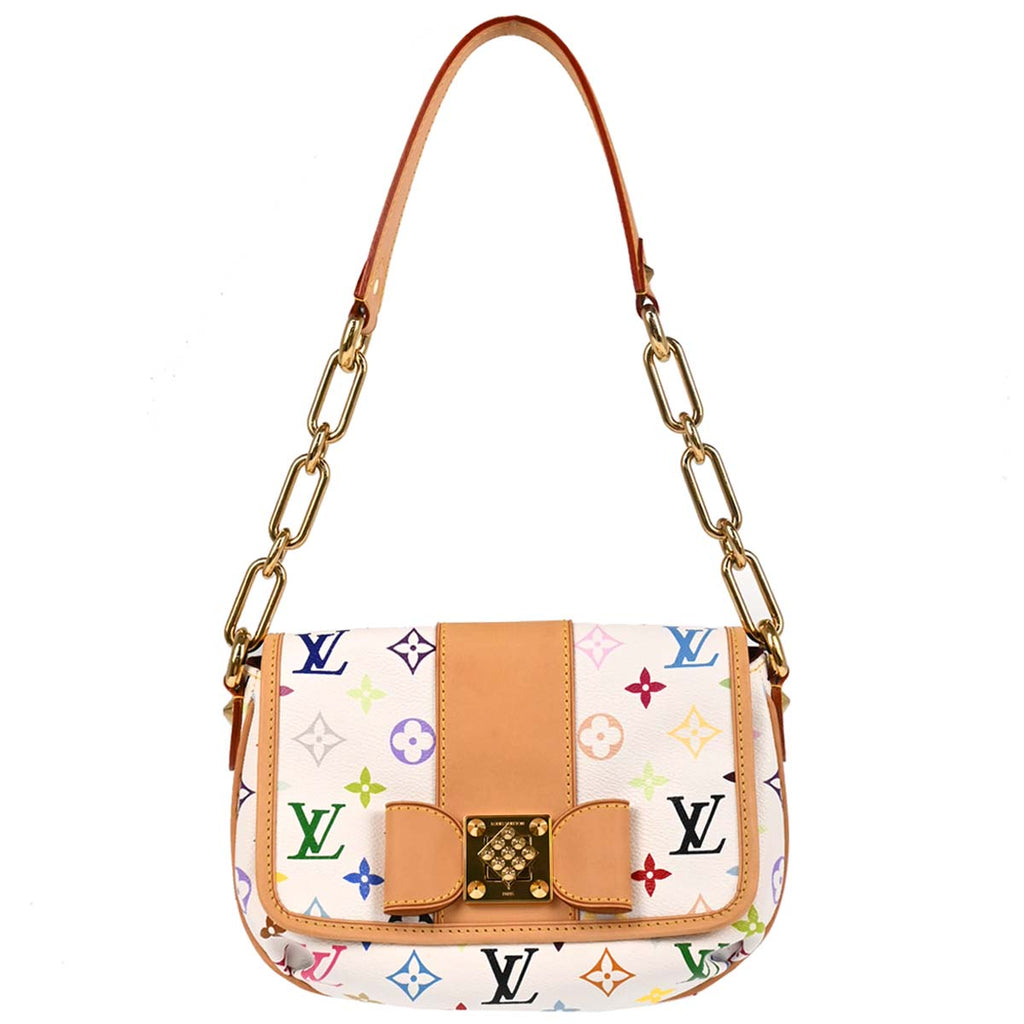 Louis Vuitton 2010 White Monogram Multicolor Patty Chain Handbag M40305