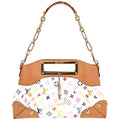 Louis Vuitton 2010 White Multicolor Judy MM 2way Shoulder Handbag M40255