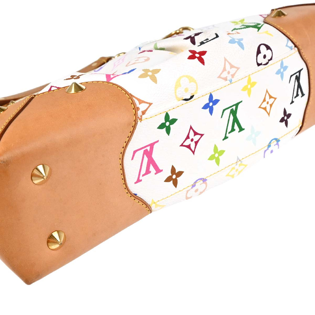 Louis Vuitton 2010 White Multicolor Judy MM 2way Shoulder Handbag M40255