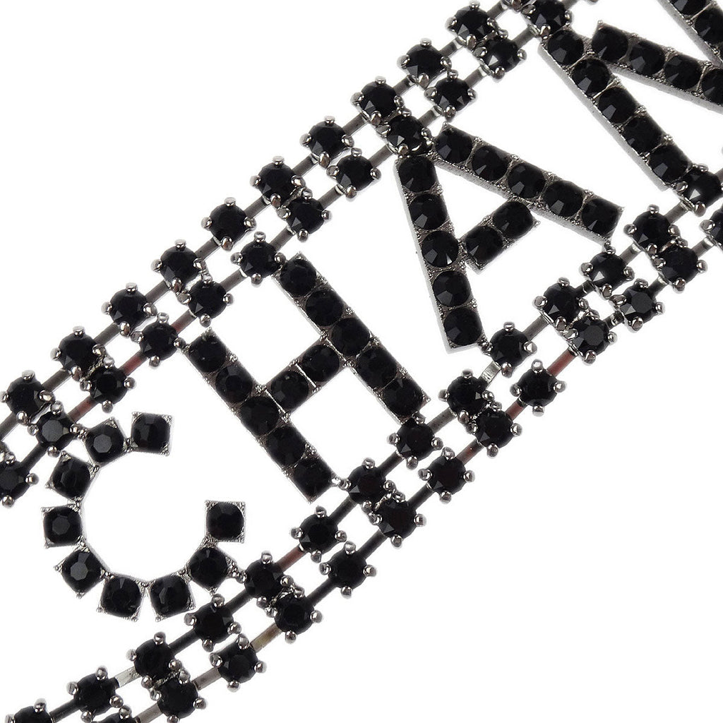 Chanel Chain Belt Silver Rhinestone Small Good B18S