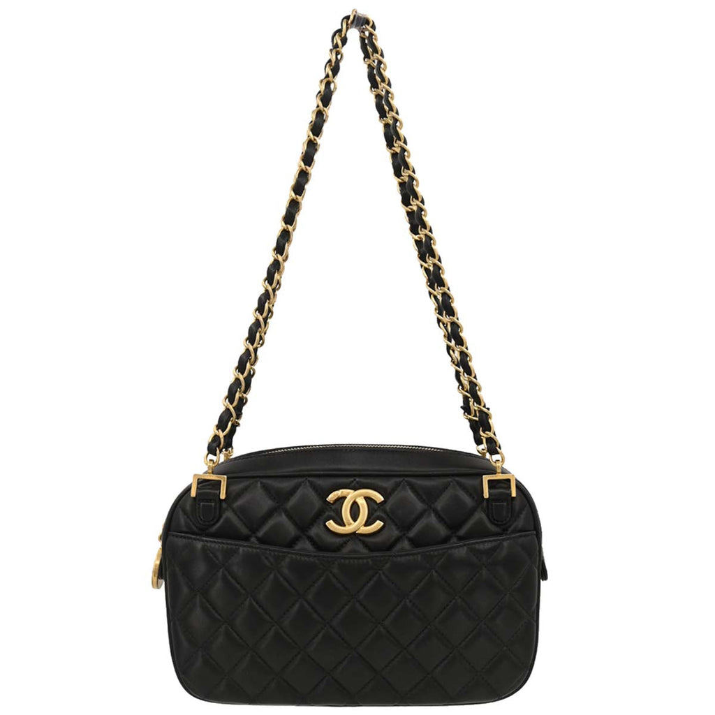 Chanel 2012-2013 Black Lambskin Camera Bag Small