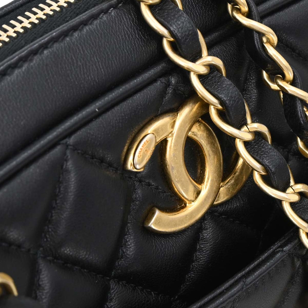 Chanel 2012-2013 Black Lambskin Camera Bag Small