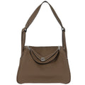 Hermes 2019 Etoupe Taurillon Clemence Lindy 30 Shoulder Bag