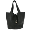 Hermes Black Taurillon Clemence Picotin Lock 22 MM Handbag