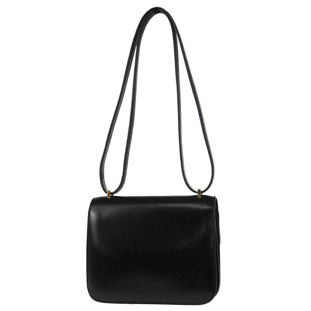Hermes 2018 Black Box Calf Mini Constance 18 Shoulder Bag