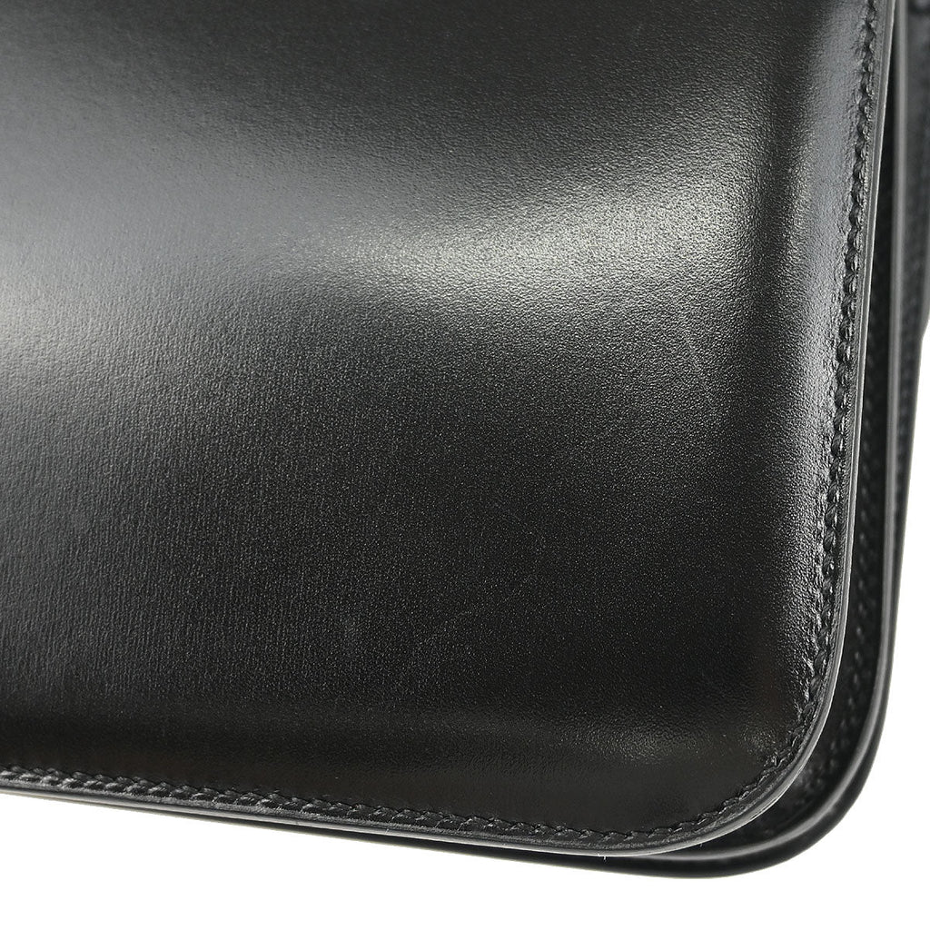 Hermes 2018 Black Box Calf Mini Constance 18 Shoulder Bag