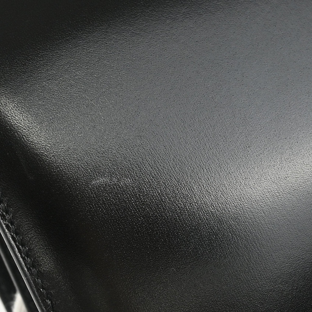 Hermes 2018 Black Box Calf Mini Constance 18 Shoulder Bag