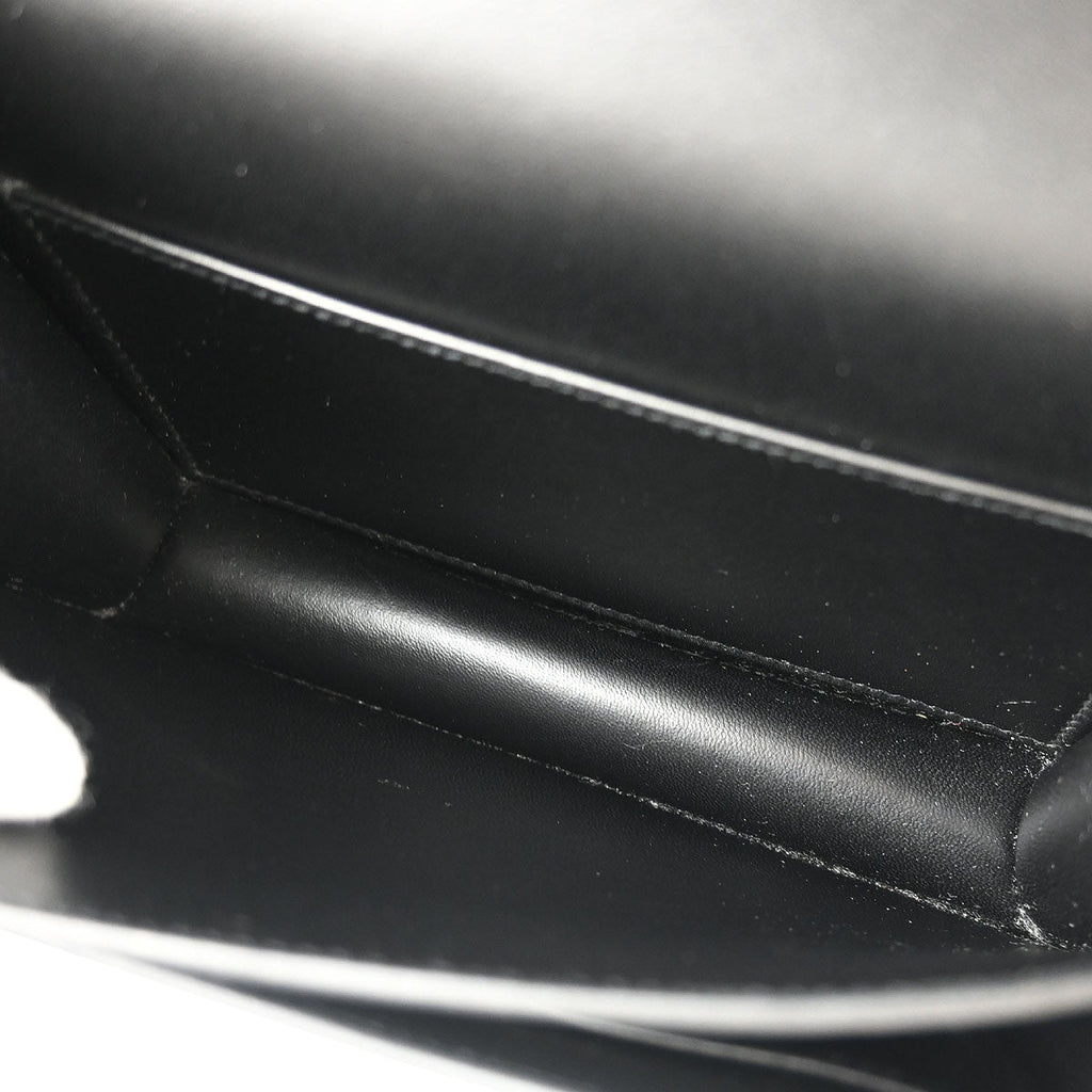 Hermes 2018 Black Box Calf Mini Constance 18 Shoulder Bag